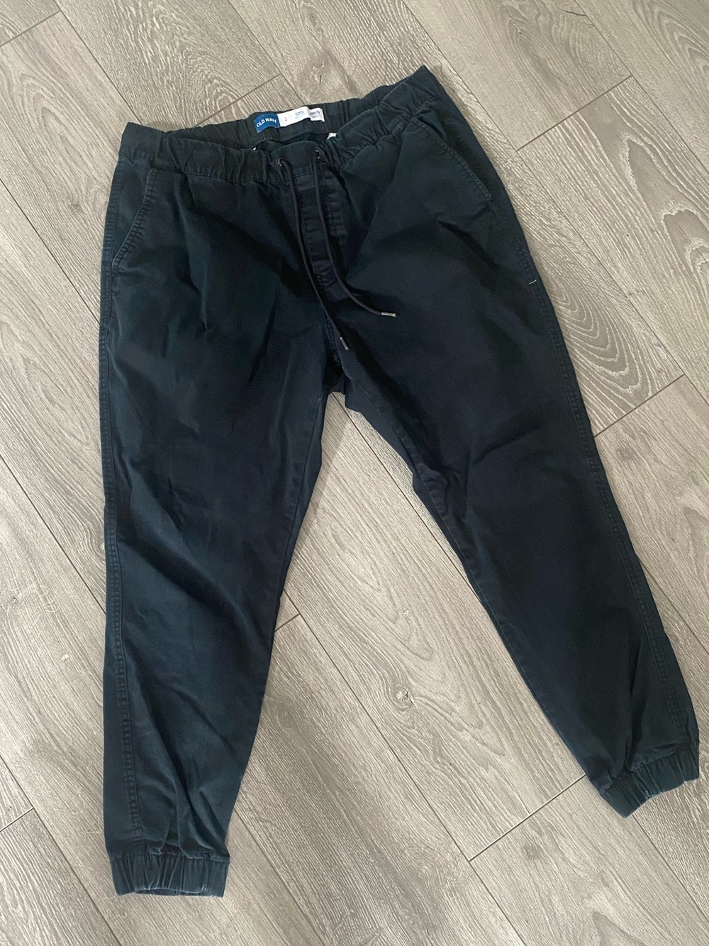 Old Navy Men's Black Jogger Pants with Drawstring